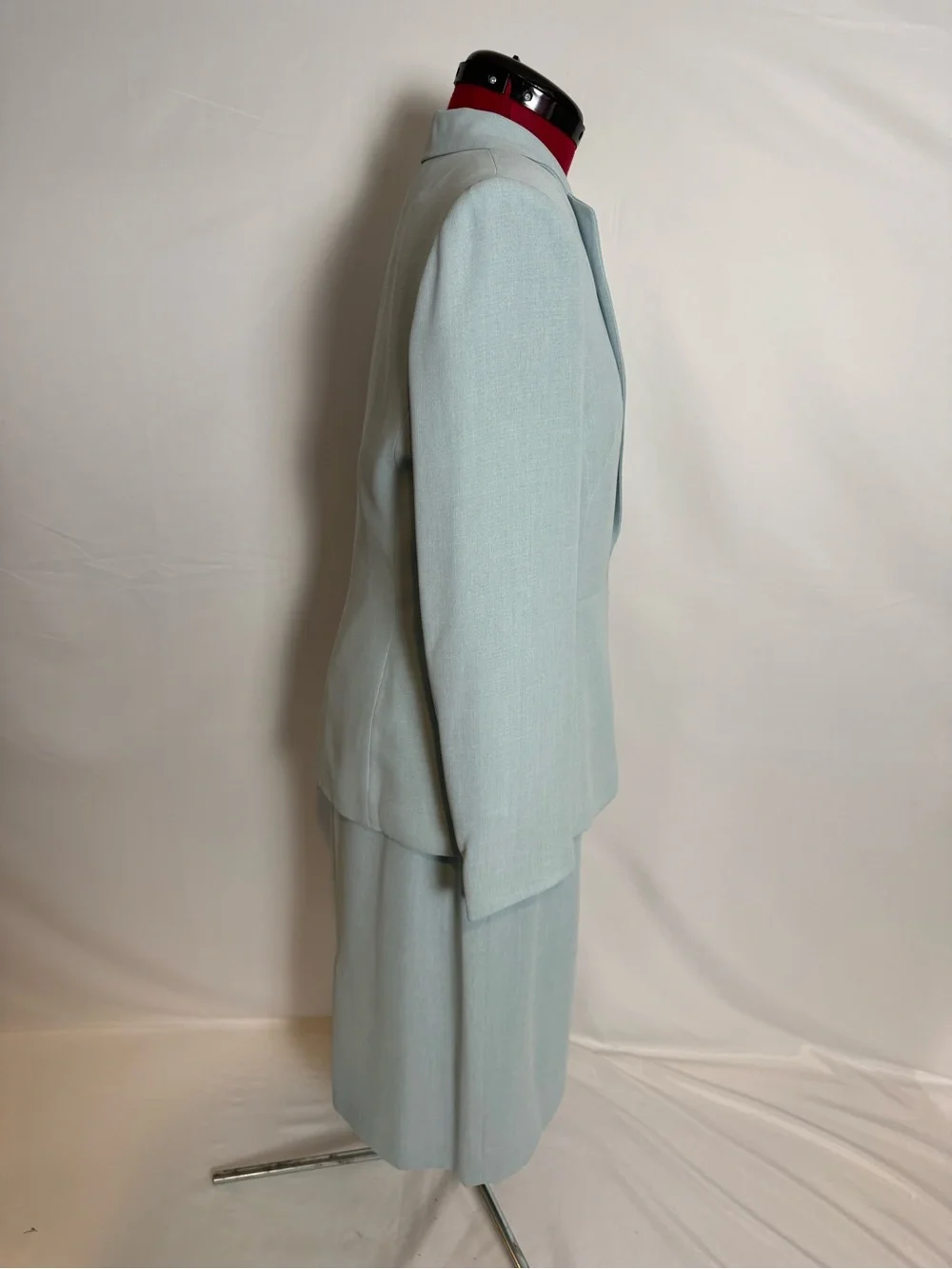 NWT Le Suit Skirt Suit Women's Size 10 Light Blue 3-Piece Set Blazer/Shell/Skirt